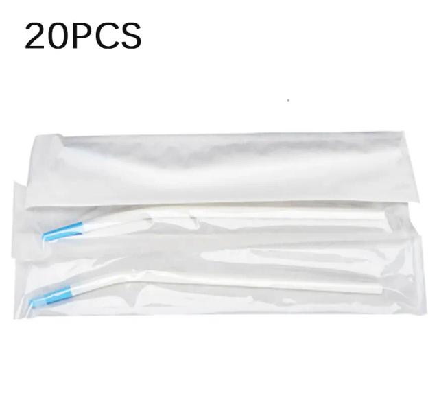20PCS Dental Clinic Disposable Surgical Suction Tips Suction Tube Long Slim type on Productcaster.