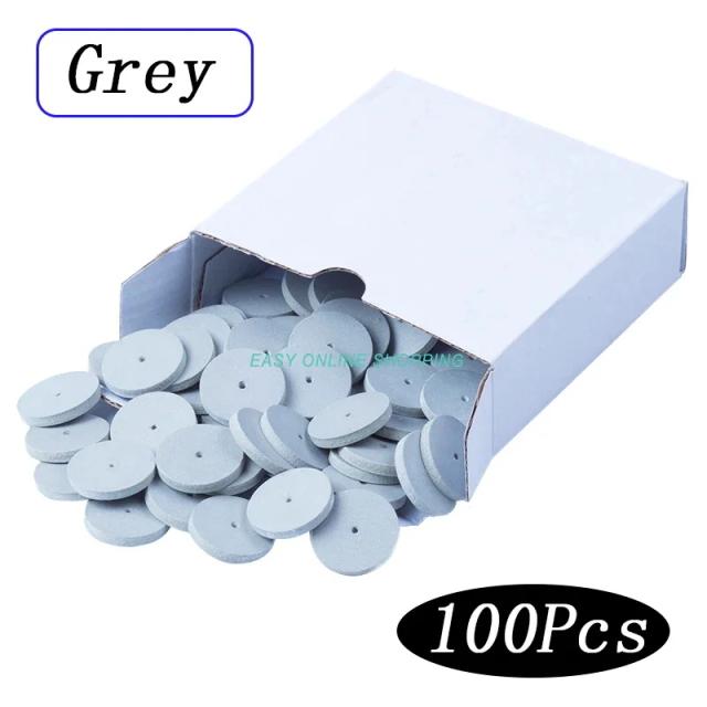 100 Pieces/Pack Dental Polishing Wheels Burs Silicone Rubber Polishing Wheels For Dental Lab Materials on Productcaster.