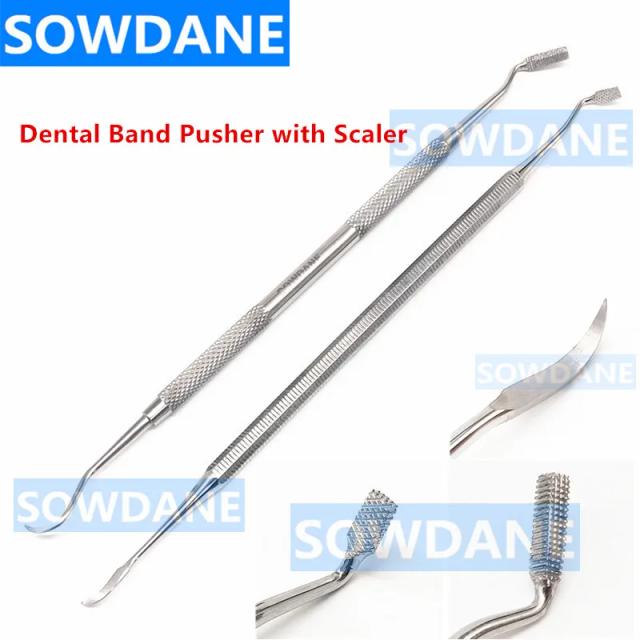 Double Ends Dental Orthodontic Band Pusher Seater Long Tip with Scaler Tooth Cleaning Tool Instrument on Productcaster.