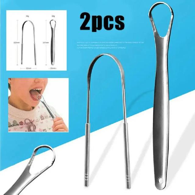U Type Tongue Scraper Stainless Steel Oral Tongue Cleaner Brush Cleaning Coated Tongue Toothbrush Oral Hygiene Care Tools on Productcaster.