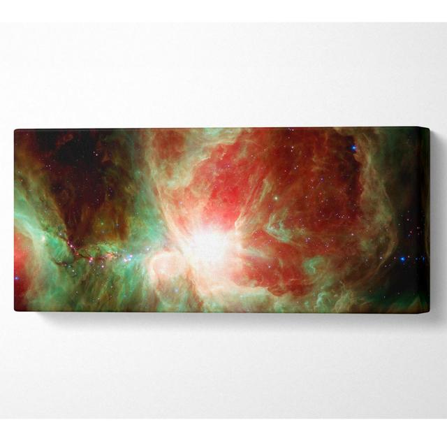 Space Gas Rainbow - Wrapped Canvas Art Prints Ivy Bronx Size: 71cm H x 162.5cm W on Productcaster.