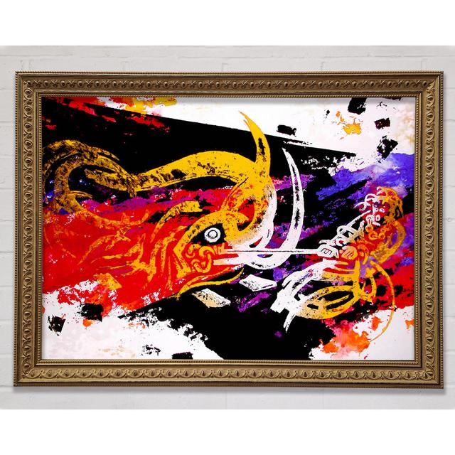 Tibetan Art Dragon Slayer Framed Print Ivy Bronx Size: 42cm H x 59.7cm W x 3cm D on Productcaster.