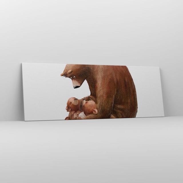 Bear Teddy Bears Children's - Wrapped Canvas Painting Ebern Designs Size: 50cm H x 140cm W x 1.8cm D on Productcaster.