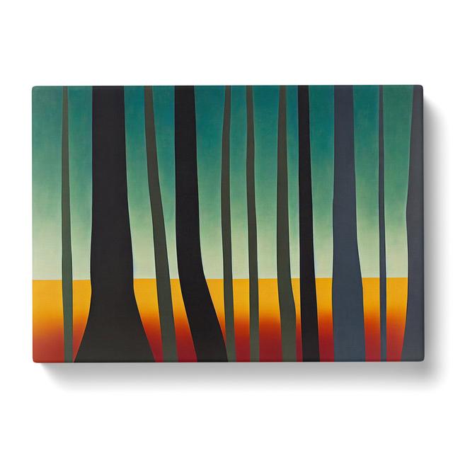 Bold Abstract Pine Tree Forest Vol.1 - Wrapped Canvas Painting Alpen Home Size: 35cm H x 50cm W x 3cm D on Productcaster.