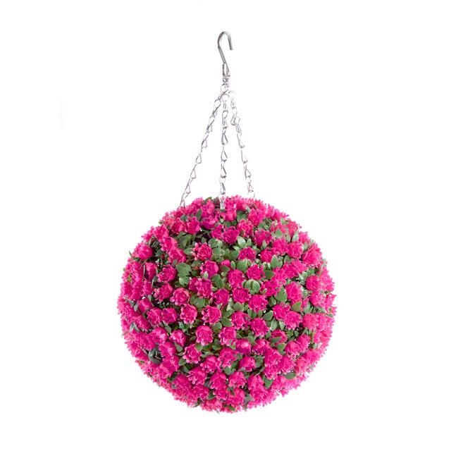 Artificial Flowering Plant The Seasonal Aisle Size: 28cm H x 28cm W x 28cm D, Flower Colour: Pink on Productcaster.