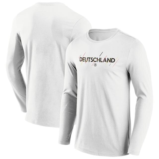 T-shirt a maniche lunghe con grafica DFB Etch Wordmark - Bianco - Uomo on Productcaster.