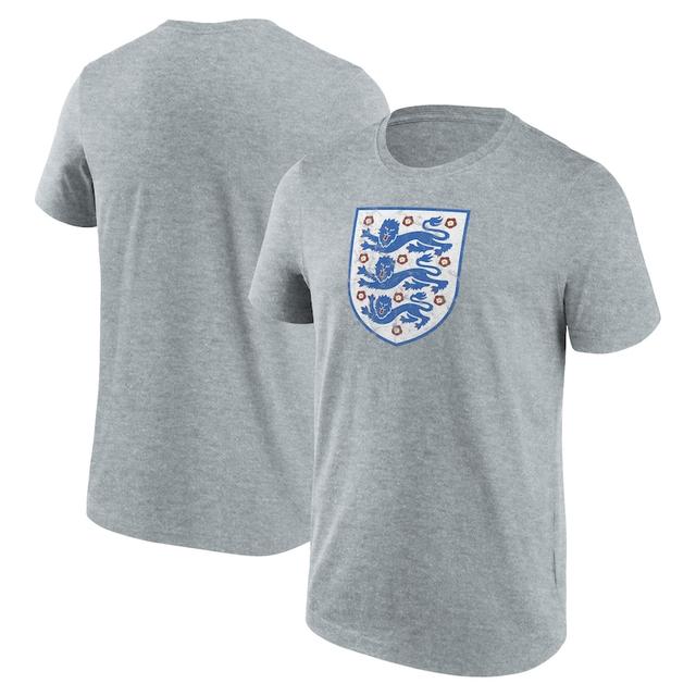 England Distressed Retro Crest Graphic T-Shirt - Grey - Mens on Productcaster.