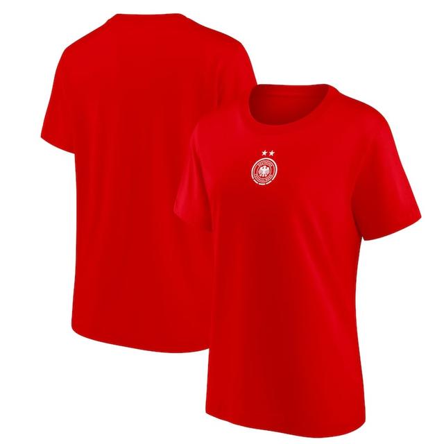 Germania Frauen Small Mono Logo Graphic T-Shirt - Rosso - Donna on Productcaster.