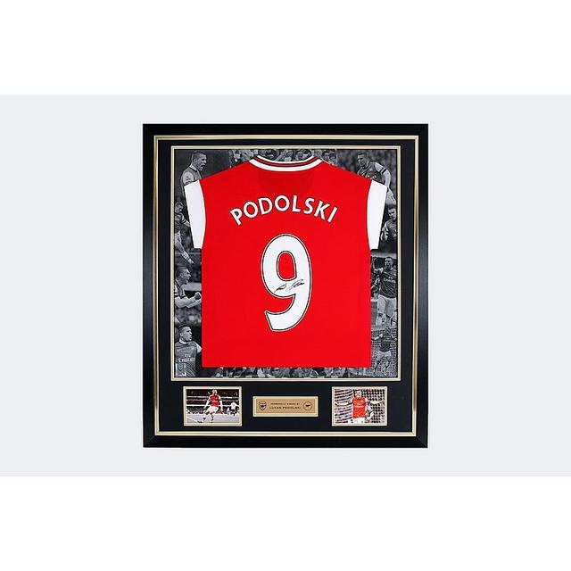 Arsenal Framed Signed Lukas Podolski Shirt on Productcaster.