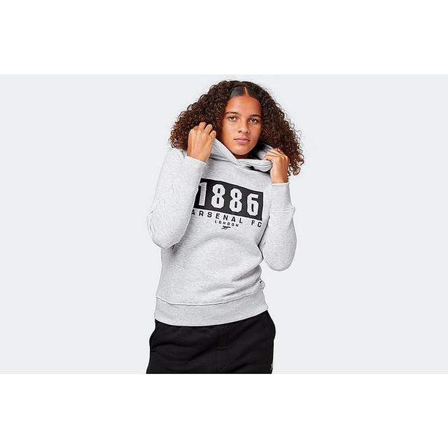 Arsenal Womens 1886 Grey Box Print Hoodie on Productcaster.