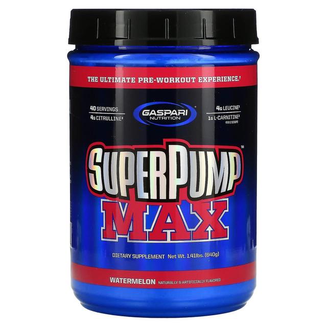 Gaspari Nutrition, SuperPump Max, Anguria, 1,41 libbre (640 g) on Productcaster.