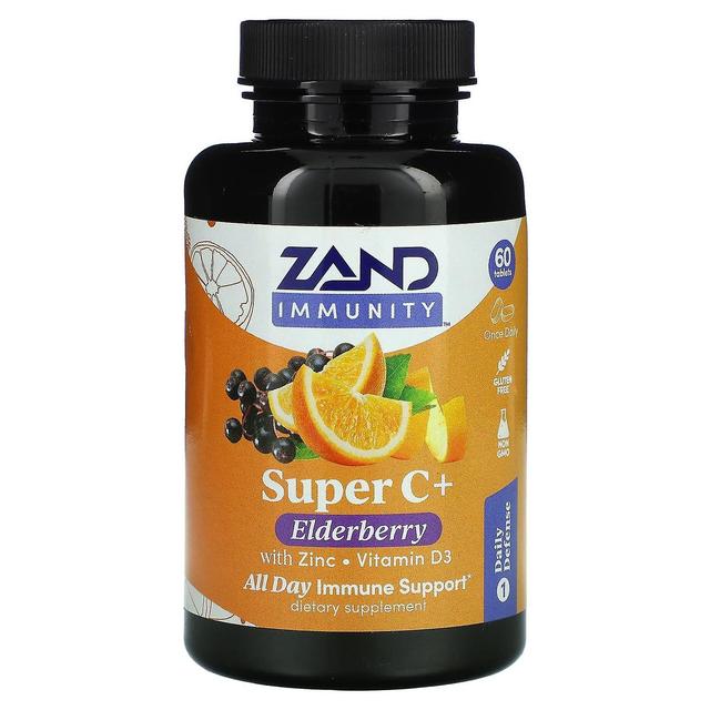 Zand, Immunity, Super C+ Elderberry with Zinc/Vitamin D3, 60 Tablets on Productcaster.