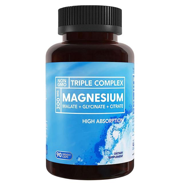 1-pack Triple Magnesium Complex | Magnesium Glycinate, Magnesium Malate, And Magnesium Citrate To Benefit Muscles, Nerves, And Energy | High Absorp... on Productcaster.