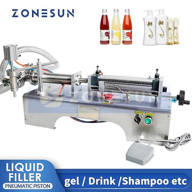 Easyget Zoneun Pneumatic Piston Liquid Filler Beverage Shampoo Water Drinks Wine Shower Gel Vinegar Coffee Oil Filling Machine Zs-yt1 5 to 100ml on Productcaster.