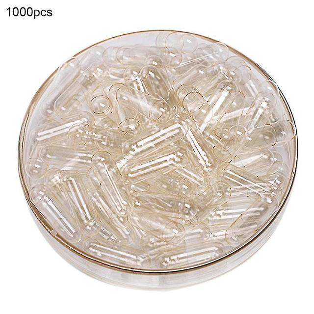 1000pcs Transparent Hollow Gelatin Empty Separated Medical Powder Capsule Shells xi on Productcaster.