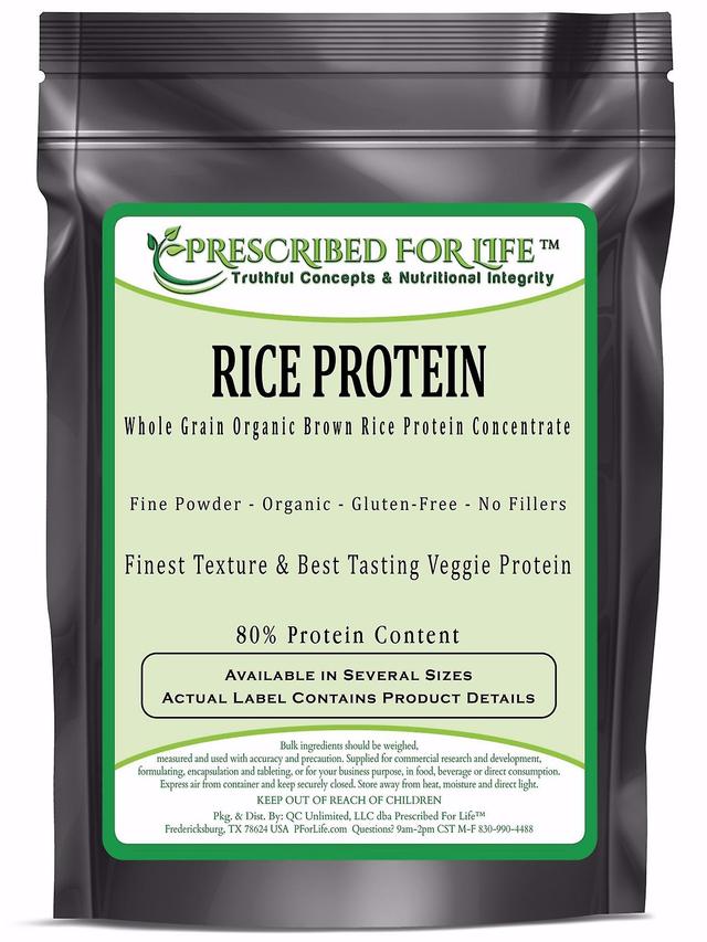 Prescribed For Life Rice Protein - Whole Grain Organic Brown Rice Protein Concentrate - 80% Protein 12 oz (340 g) on Productcaster.
