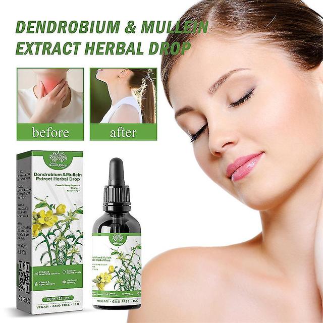 Dendrobium Mullein Extract Powerful Lung Cleanse Respiratory Drops A++ 30ml K` on Productcaster.