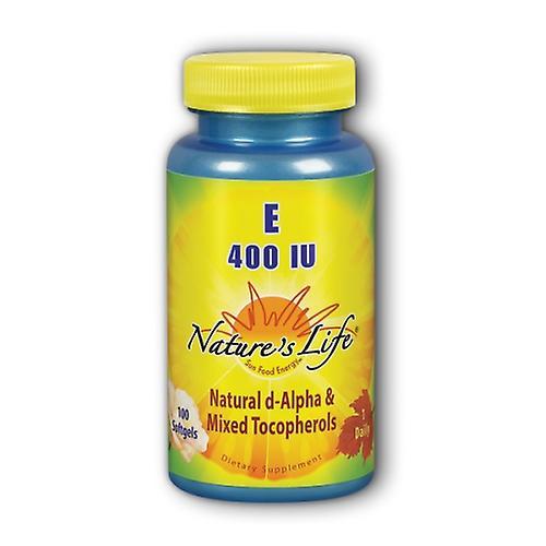 Nature's Life Vitamin E d-Alpha & Mixed Tocopherols,400 IU,100 softgels (Pack of 2) on Productcaster.