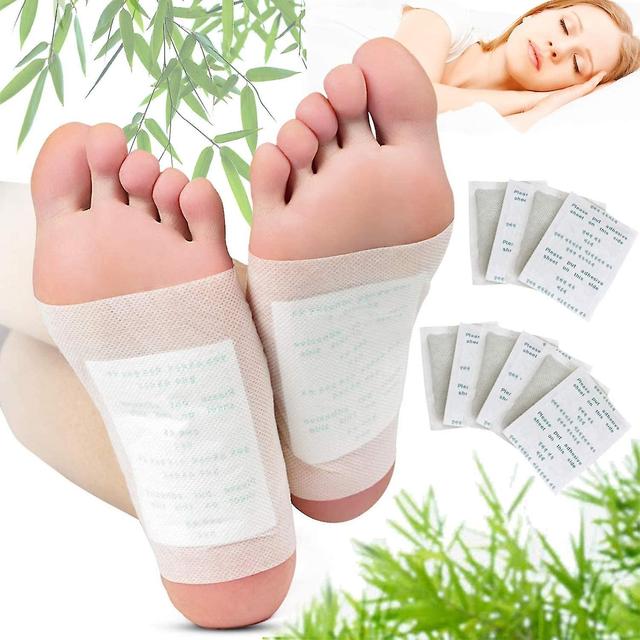 Detox Foot Pad Patches - Pack Of 100, Herbal Cleanse, Removes Harmful Toxins, Promotes Better Sleep on Productcaster.