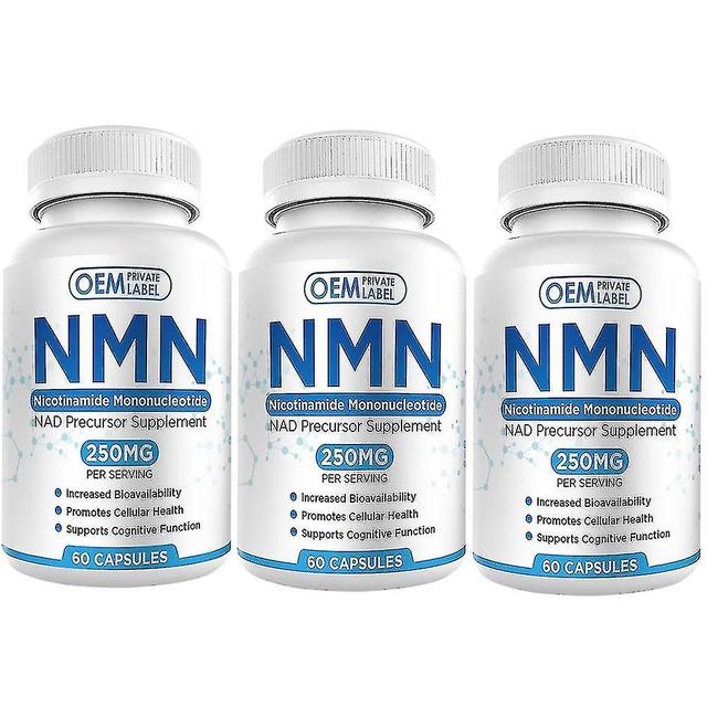 3pcs Pure Nmn Resveratrol 60 Capsules Nicotinamide Certified 99.6% Dna Repair Mar on Productcaster.