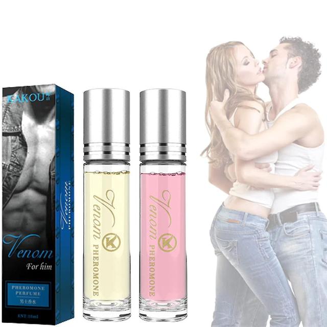 Long-lasting Light Fragrance Pheromone Perfume For Women&men, High Attractive Roll On Perfume Party Perfume for men women 2pcs on Productcaster.