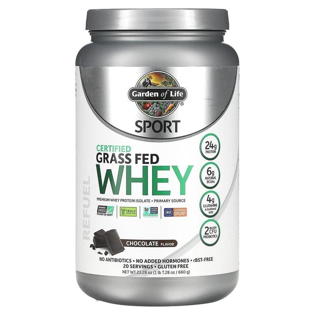 Garden of Life, Sport, Certified Grass Fed Whey, Chocolate, 23.28 oz (660 g) on Productcaster.