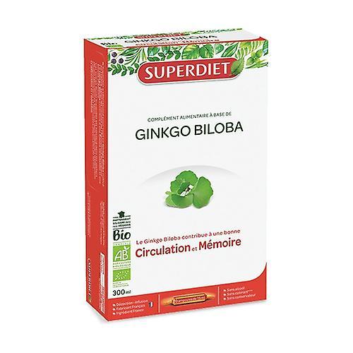 Super Diet Ginkgo Biloba Organic 20 ampoules of 15ml on Productcaster.