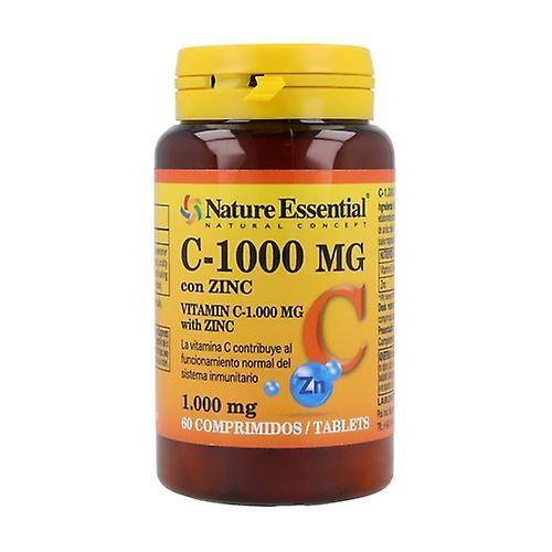 Nature Essential Vitamin C 1000 Mg + Zinc 60 tablets of 1000mg on Productcaster.