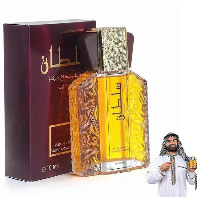 Arabian Perfumes for Men, 100ml Sultan Eau de Toilette Dubai Retro Mens Fragrances Concentrated Long Lasting Arabes Perfume for Men - ZCL1820 gold-1pc on Productcaster.