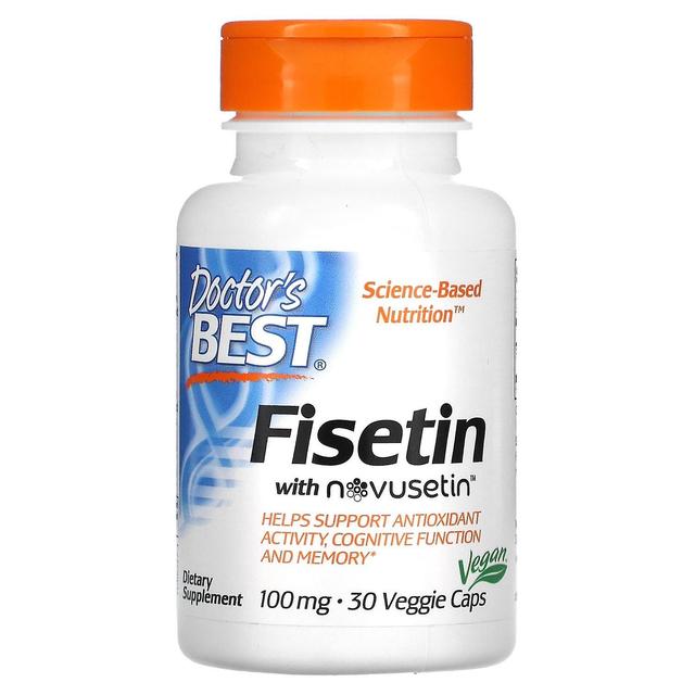 Doctor's Best Lægens bedste, Fisetin med Novusetin, 100 mg, 30 veggie caps on Productcaster.