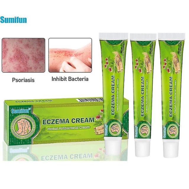 3pcs Psoriasis Antibacterial Cream Dermatitis Eczematoid Ointment Effective Anti-itch Chinese Herb M on Productcaster.