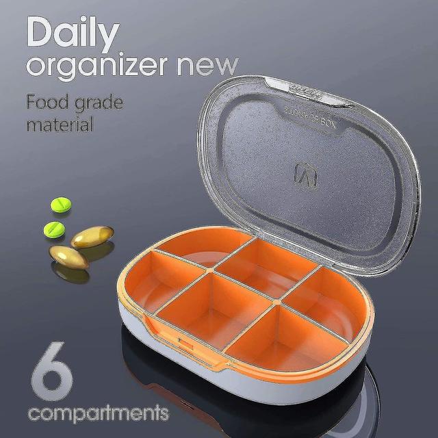 Pill Box, Travel Pill Case For Purse, Pc+pp Pocket Mini Vitamin Gum Izer For Supplement Tablet , 1 Pack Cute S Portab on Productcaster.