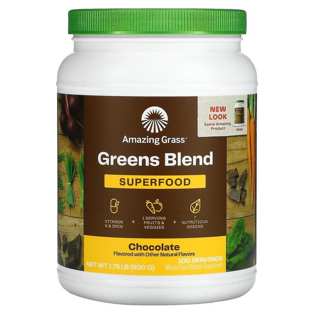 Amazing Grass, Greens Blend, Superfood, Chocolate, 1.76 lb (800 g) on Productcaster.