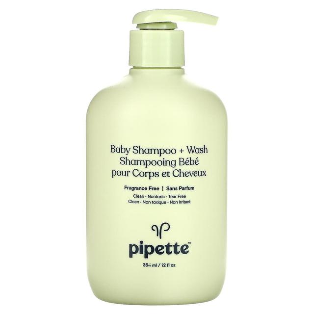Pipette, Baby Shampoo + Wash, Fragrance Free, 12 fl oz (354 ml) on Productcaster.