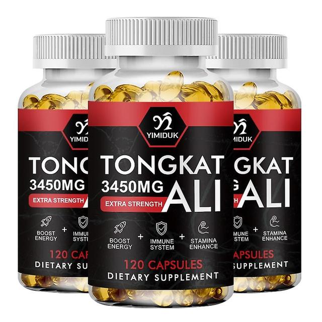 Eccpp Tongkat Ali Capsules Anti-fatigue Contains Dietary Fiber Potency Kidney Health Male Energy Supplement For Men 3 Bottles 120 PCS on Productcaster.