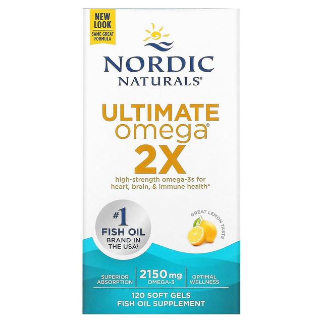 Nordic Naturals, Ultimate Omega 2X, Limone, 1,075 mg, 120 Soft Gels on Productcaster.