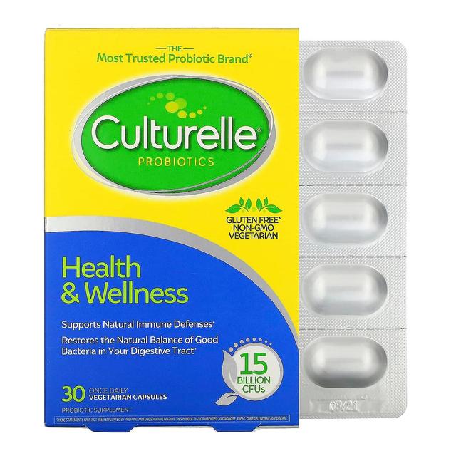 Culturelle, Probiotics, Health & Wellness, 15 Billion CFUs, 30 Once Daily Vegetarian Capsules on Productcaster.