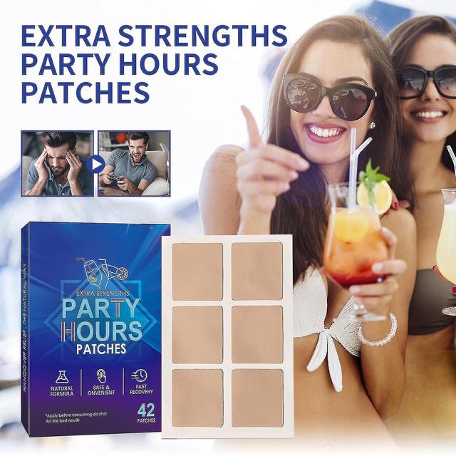 Hangover Relief Patches - Natural Recovery for a Better Morning, Party, Business Dinner, Disco 1box-42pcs on Productcaster.