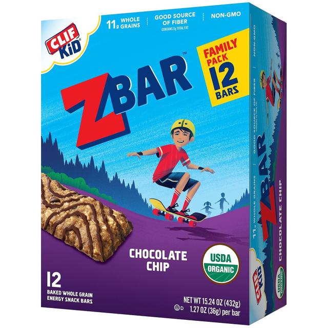 Clif Bar Clif kid zbar sjokolade chip snack energi snack barer, 12 ea on Productcaster.