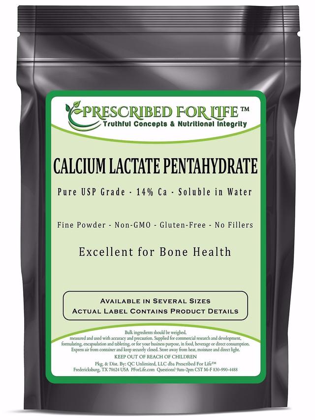 Prescribed For Life Calcio lattato pentaidrato-14% calcio USP polvere 1 kg (2.2 lb) on Productcaster.