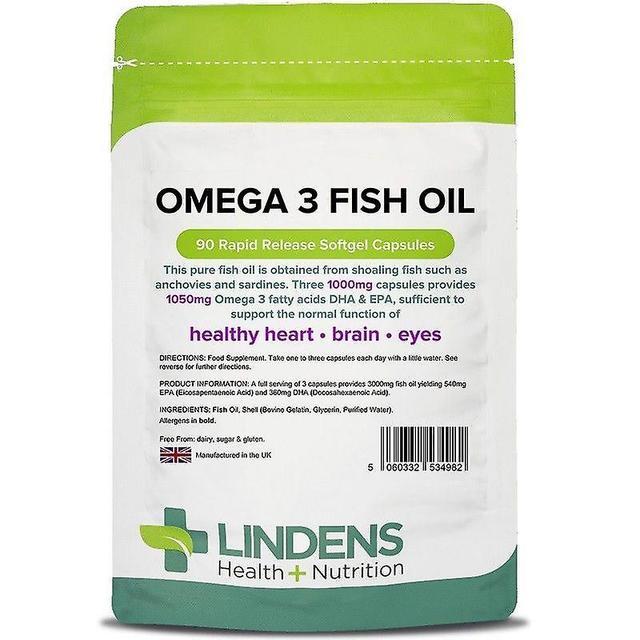 Lindens Omega 3 Fish Oil (30% DHA/EPA) Capsules 90 (4982) on Productcaster.