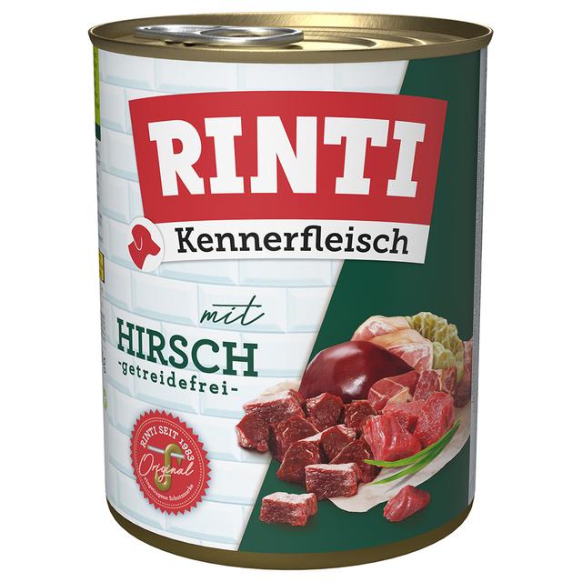 Megapakiet RINTI Kennerfleisch, 24 x 800 g - Jeleń on Productcaster.