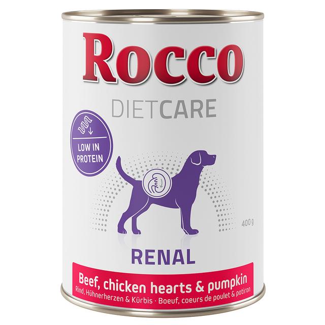 Rocco Diet Care Renal, wołowina z kurzymi sercami i dynią 12 x 400 g on Productcaster.