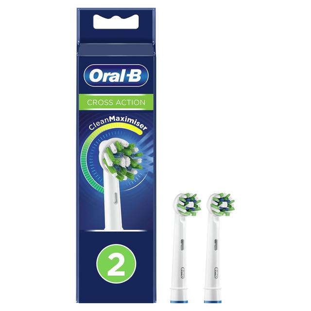 Oral-B Crossaction Opzetborstels Met CleanMaximiser, 2 Stuks on Productcaster.