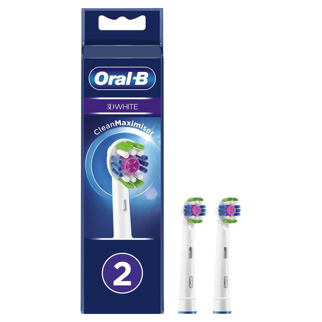 Oral-B 3D White Opzetborstels Met CleanMaximiser, 2 Stuks on Productcaster.