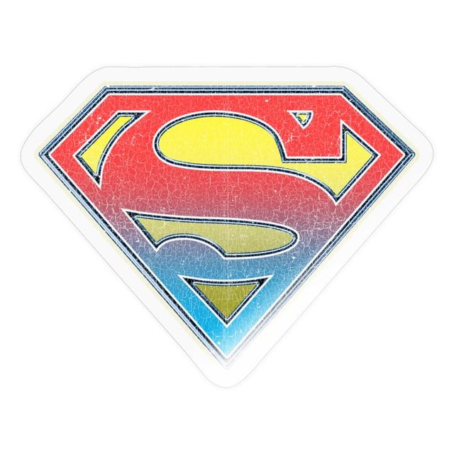Superman, Superman | Klistremerker | Gjennomsiktig Glanset | Dc Comics Originals Superman Retro Logo on Productcaster.