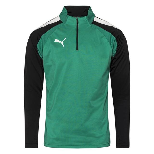 PUMA Training Shirt Teamliga 1/4 Zip - Pepper Green/black, size Medium on Productcaster.
