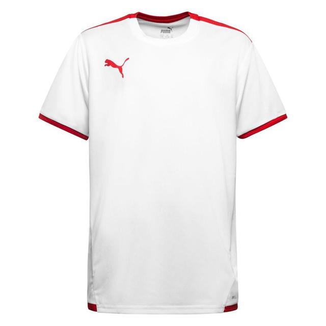 PUMA Training T-shirt Teamliga - White/PUMA Red, size Medium on Productcaster.