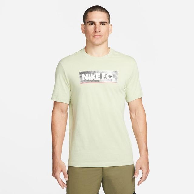 Nike F.C. T-shirt Seasonal Block - Olive Aura, size Small on Productcaster.