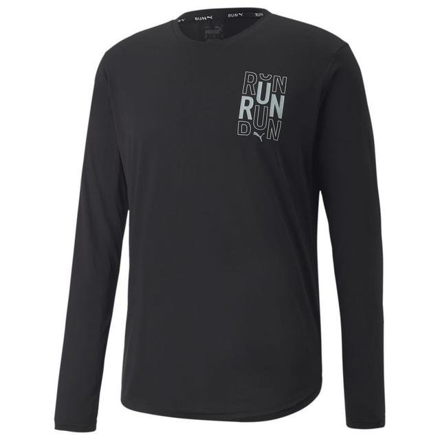 PUMA Running T-shirt Run - PUMA Black Long Sleeves, size Large on Productcaster.